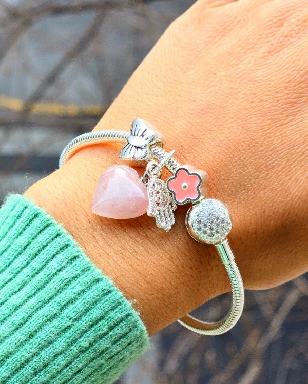 Producto - Pulsera Florcuarzo rojo