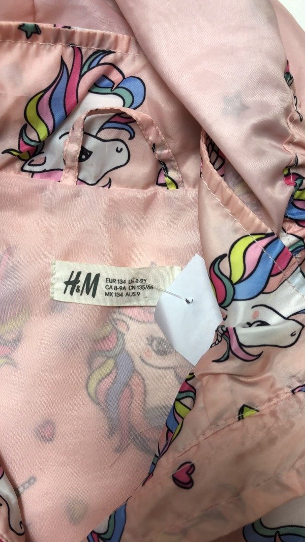 Producto - Rompevientos rosa con unicornios HyM 8 años - 2