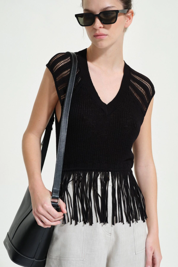 Producto - CHALECO EMMA NEGRO (Carmela Achaval)