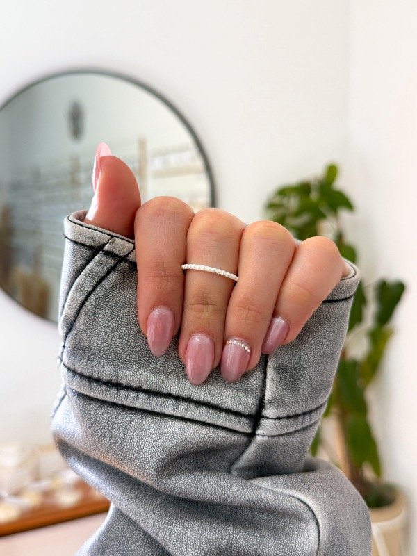 Producto - Anillo acero blanco mini perlitas