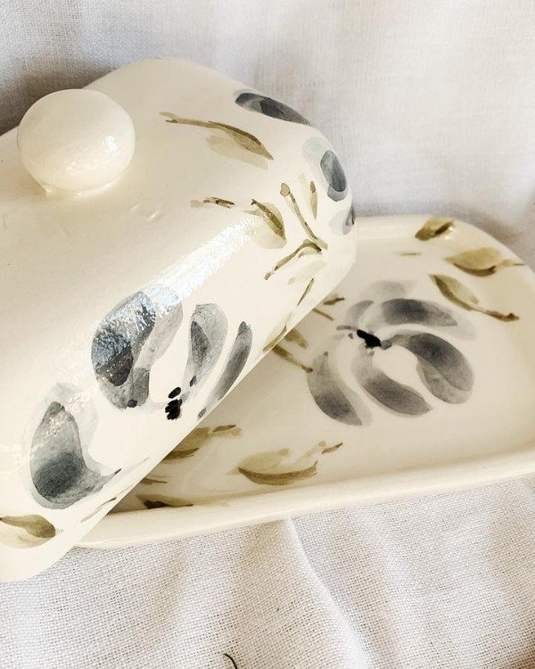 Producto - Mantequera con tapa azul