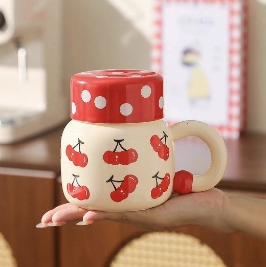 Producto - Taza cerámica 350ml cerezas