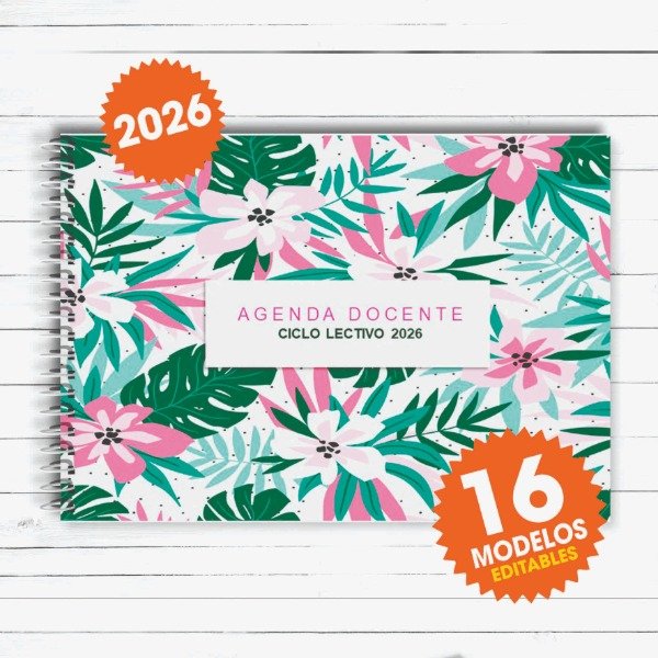 Producto - Kit Imprimible Agenda Docente 2026 Editable Powerpoint + PDF