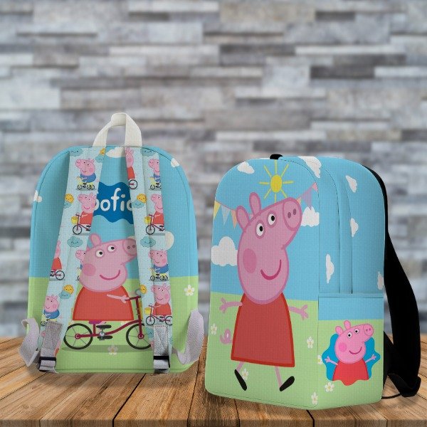 Producto - Diseño Digital / Plantilla Para Mochila Full Print De Peppa Pig M1