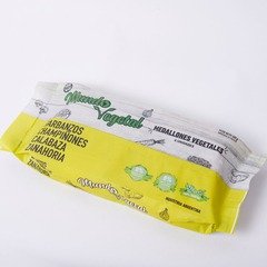 Producto - MEDALLON DE GARBANZO, HONGOS, CALABAZA Y ZANAHORIA X 4 UN.