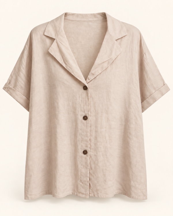 Producto - Camisa Lino Elastizado Manga Corta - 6