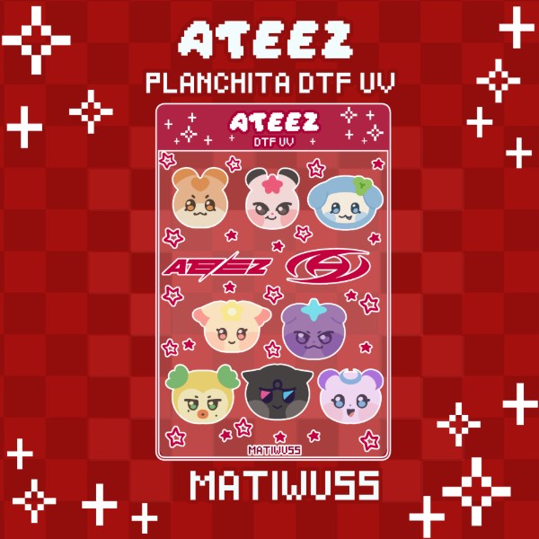 Producto - PLANCHITA DTF UV ATEEZ
