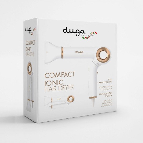 Producto - SECADOR COMPACT IONIC BLANCO Y DORADO - 2