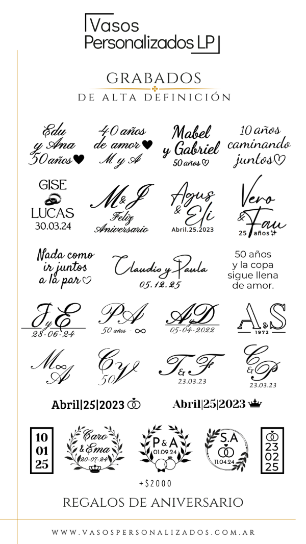 Producto - Tipografías - Nombres y fecha - 4