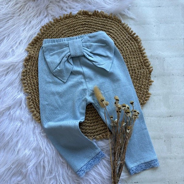 Producto - Calza moño en color celeste talles hasta 2 años - 0
