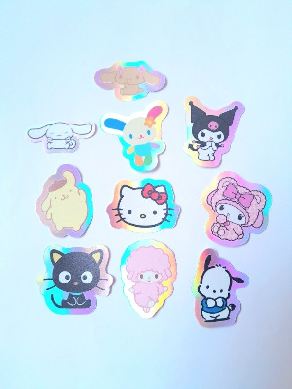 Producto - Sticker Sanrio Holo (Vinilo 3cm)