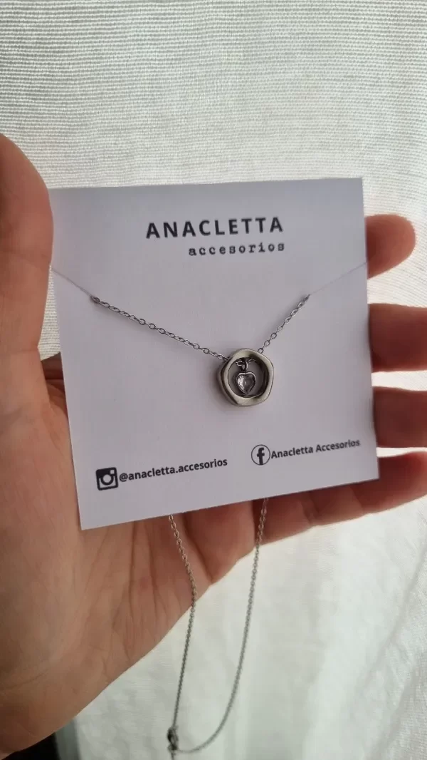Producto - Gargantilla circulo con corazon susanito Aq