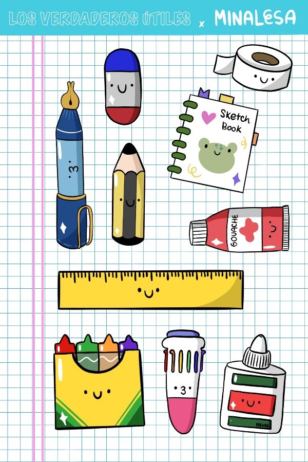 Producto - PLANCHA STICKER VINILO LOS VERDADEROS ÚTILES