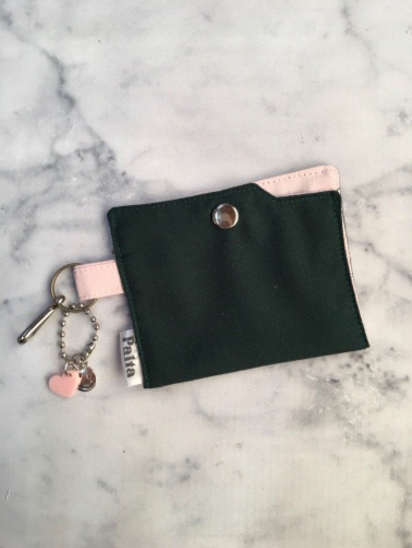 Producto - tarjetero mini mini- verde rosa mod II - 2