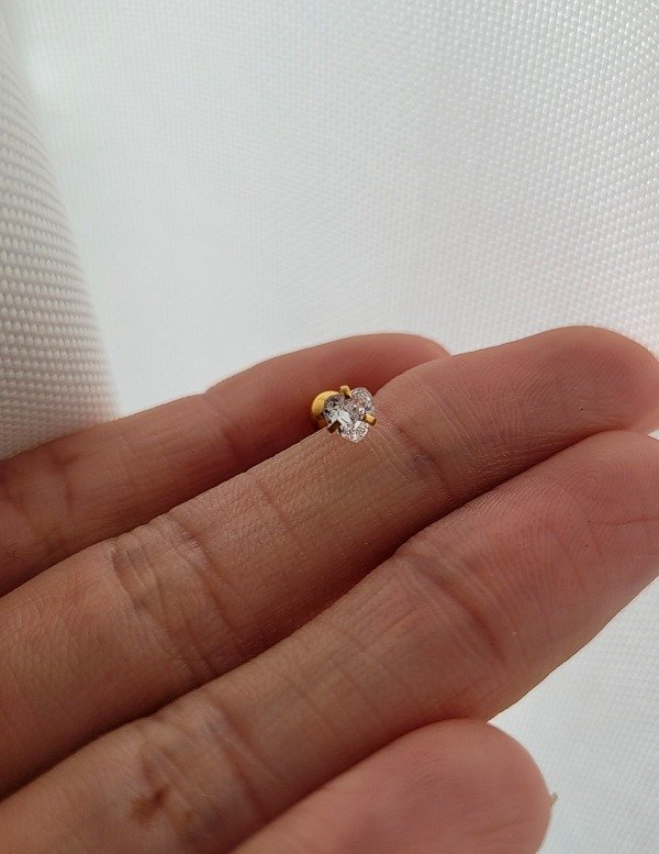 Producto - Piercing hélix corazón strass AD