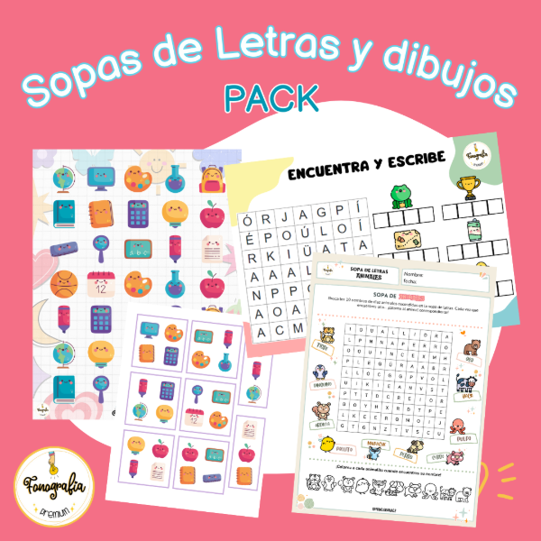 Producto - Pack sopas de letras y dibujos