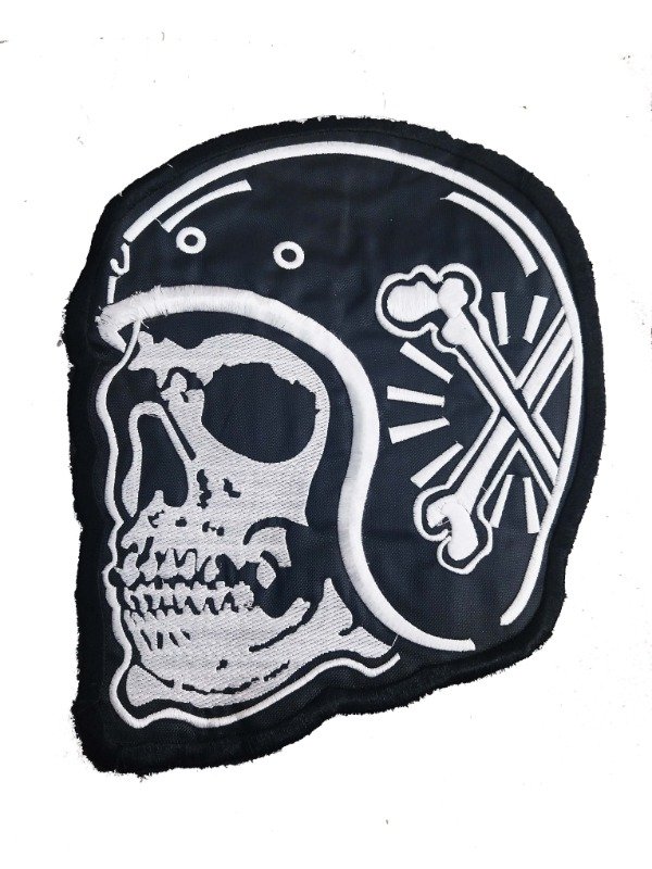 Producto - Parche Espaldera Calavera Moto
