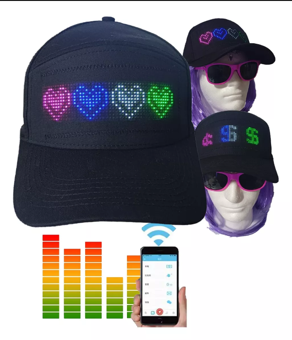 Producto - Gorra con display Bluetooth USB y cargador