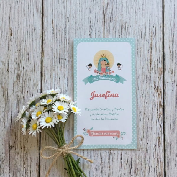 Producto - Diseño de Estampitas - Modelo Virgen del Pilar