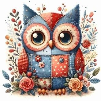 Producto - Kit De Pintura Con Diamantes Diamond Painting 20x20cm HI STONE - Lechuza