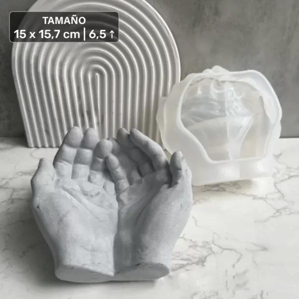 Producto - Molde silicona cuenco grande manos juntas - 14