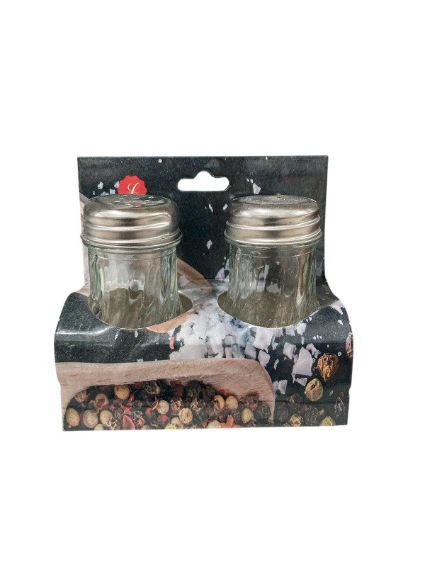 Producto - SET SALERO PIMENTERO VIDRIO 9CM 202510