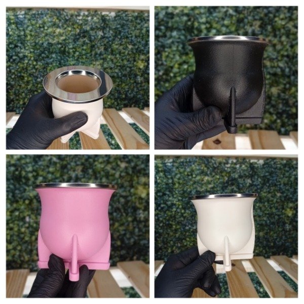 Producto - Mates PVC ( Negro - Rosa )