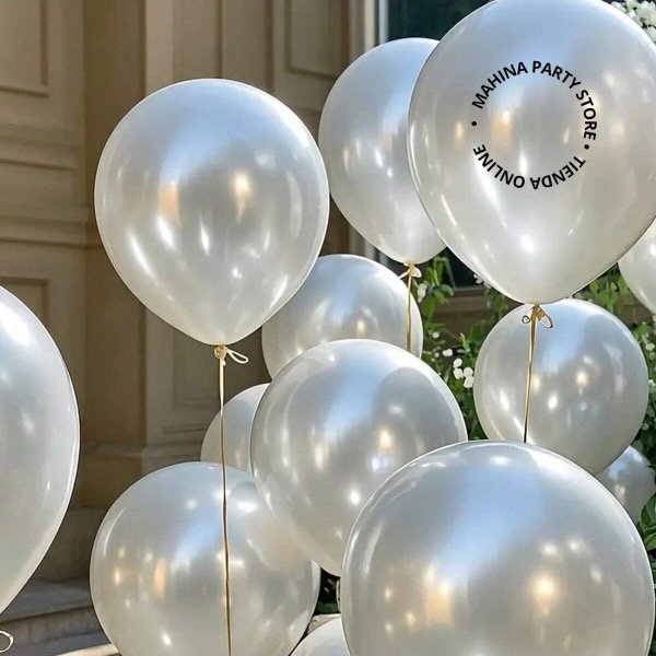 Producto - Globos Blancos perlados 12" x 25