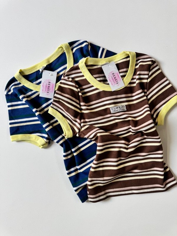 Producto - Remera baby tee saint rayada