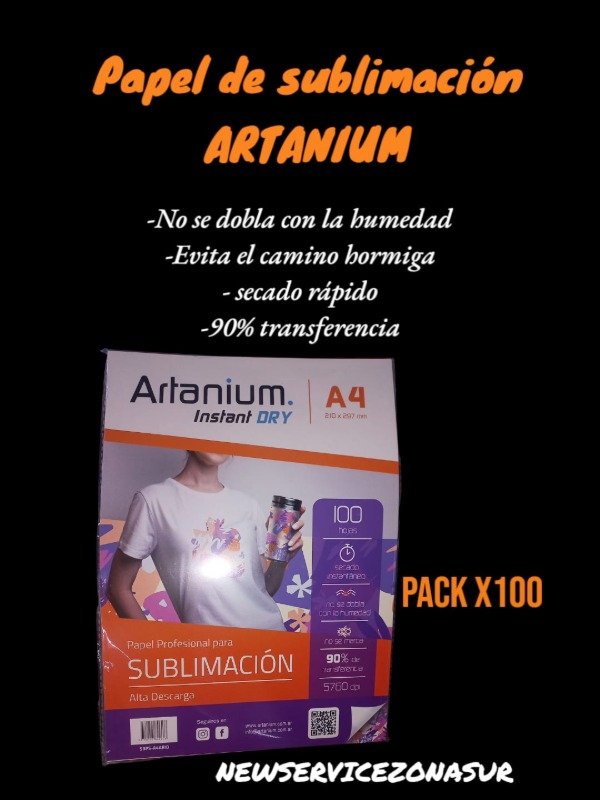 Producto - PAPEL DE SUBLIMACION ARTANIUM   A4