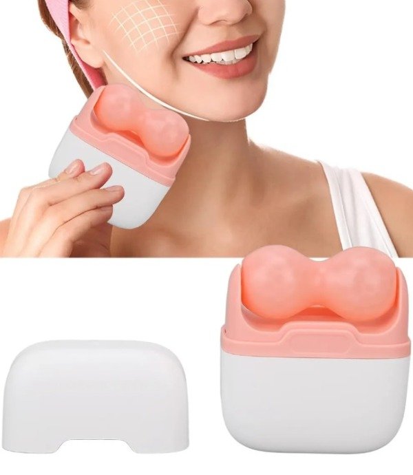 Producto - Rodillo Ice Roller Masajeador Skin Care Hieloterapia Facial Rosa Celeste