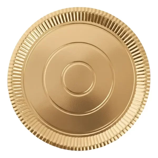 Producto - Bandeja Laminada Oro Redonda 30cm