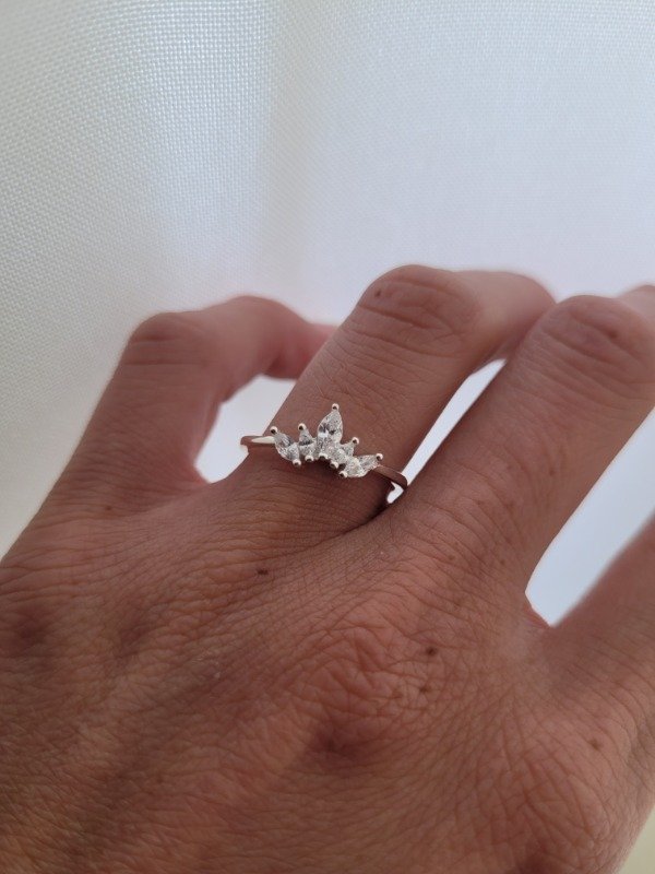 Producto - Anillo 5 gotitas de cubic engarzadas Plata 925 - 2