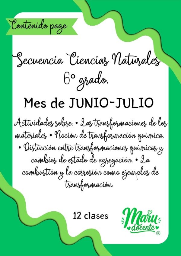 Producto - JUNIO/JULIO CS. NATURALES SEXTO