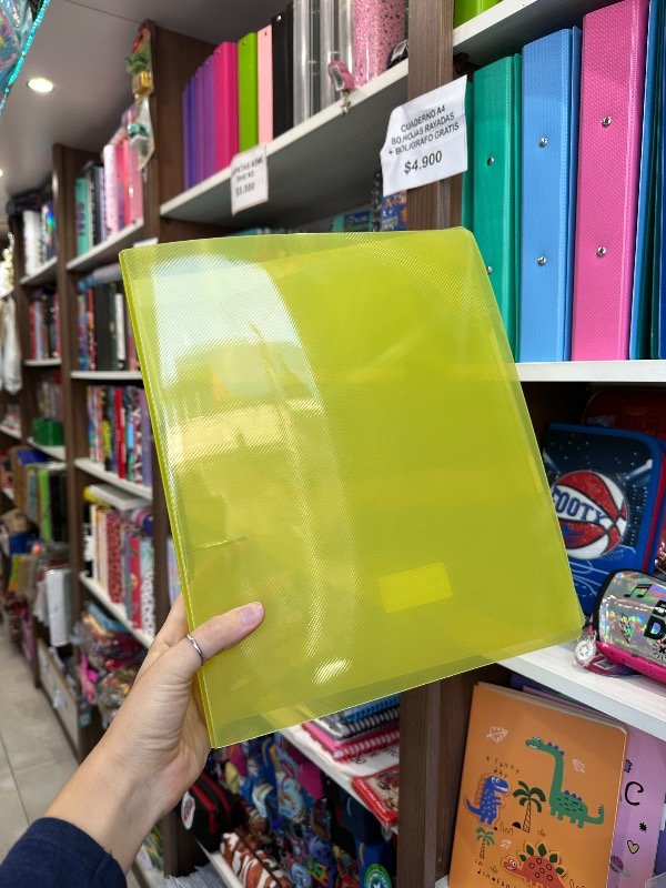 Producto - Carpeta Lomo Ancho A4 AMARILLO TR
