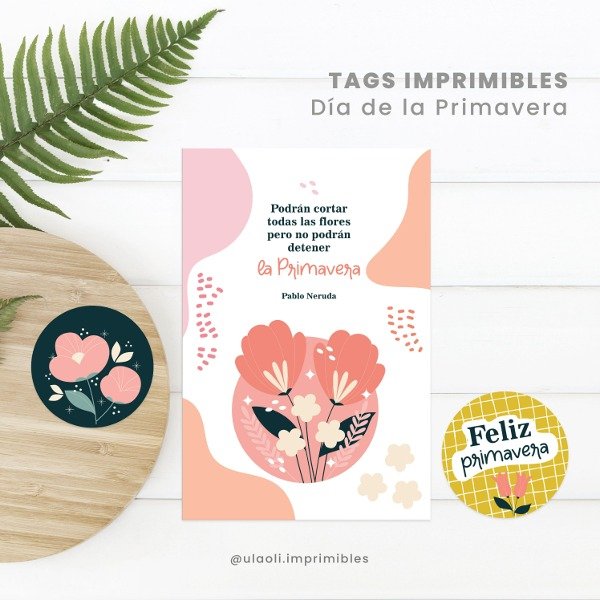 Producto - Tags Imprimibles Día de la Primavera