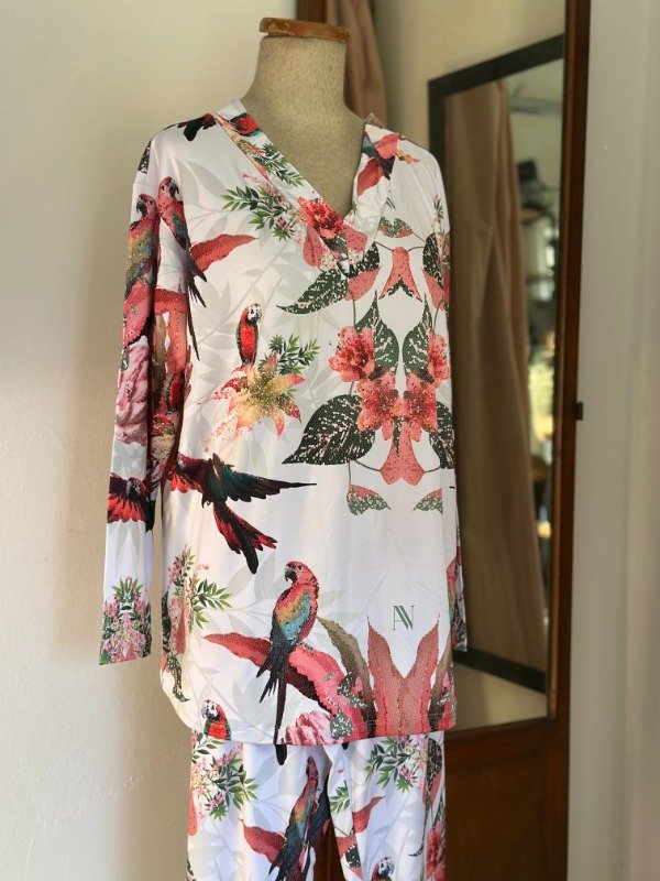 Producto - Piyama selva libre blanco