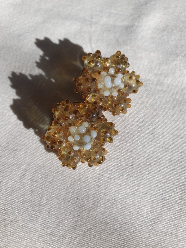 Producto - Aros Clips Clusters Cristal Murano a Pintitas - 1