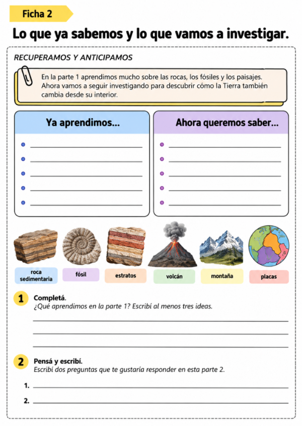Producto - Rocas y fósiles Parte 2: La Tierra por dentro, placas tectónicas y sus cambios - 2