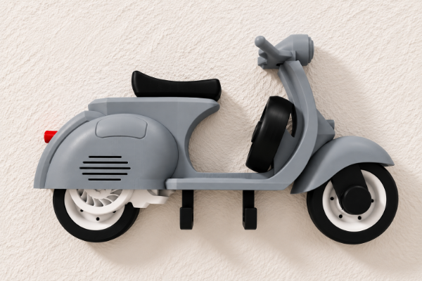 Producto - Porta Llaves Vespa Moto Scooter Perchero De Pared - 3