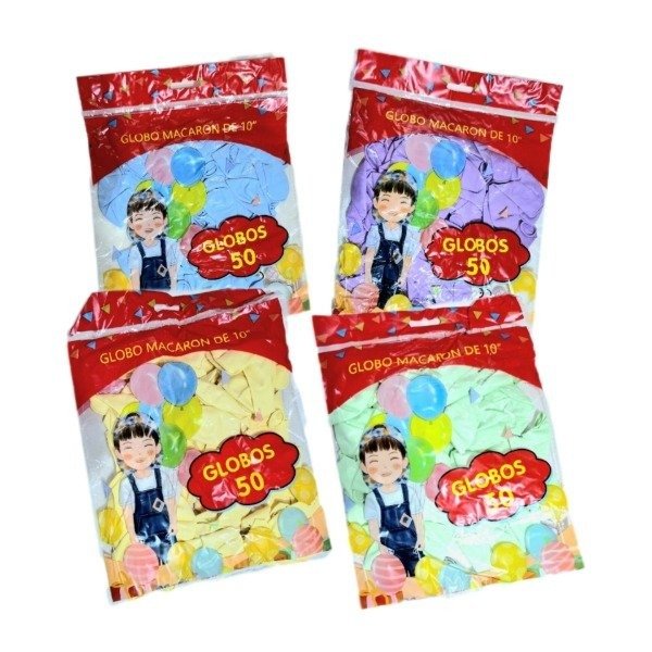 Producto - globo pastel macaron 10" x 50 unidades