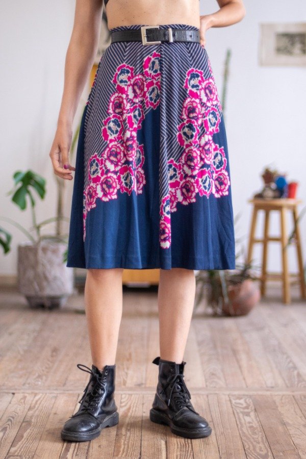 Producto - Falda Midi Peonias Talle: S/M-
