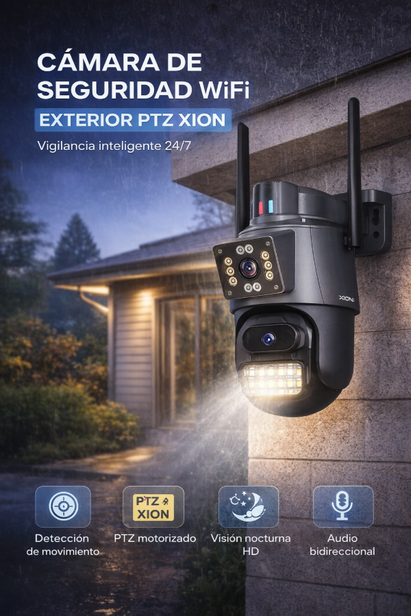 Producto - Camara de Vigilancia IP Xion XI-CCTV64 Dual 3MPx Wifi