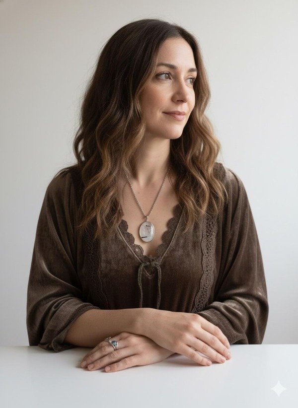 Producto - Colgante Ovalo cuarzo turmalinado