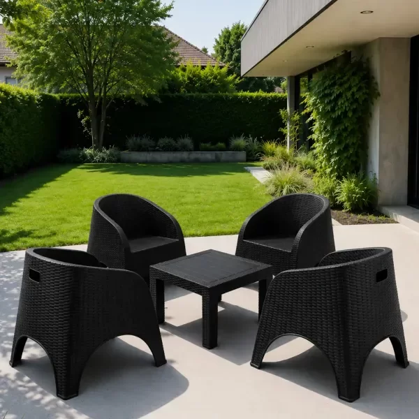 Producto - JUEGO ALEJO 4 SILLONES + MESA RATONA 80X80