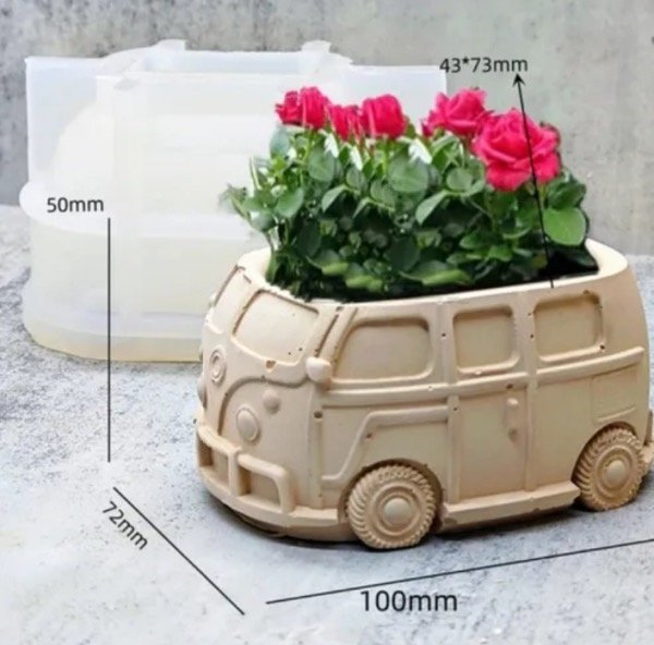 Producto - MOLDE SILICONA MINI VAN PORTAMACETA