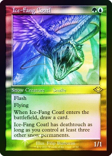 Producto - Ice-Fang Coatl (Retro Frame) (Foil Etched)