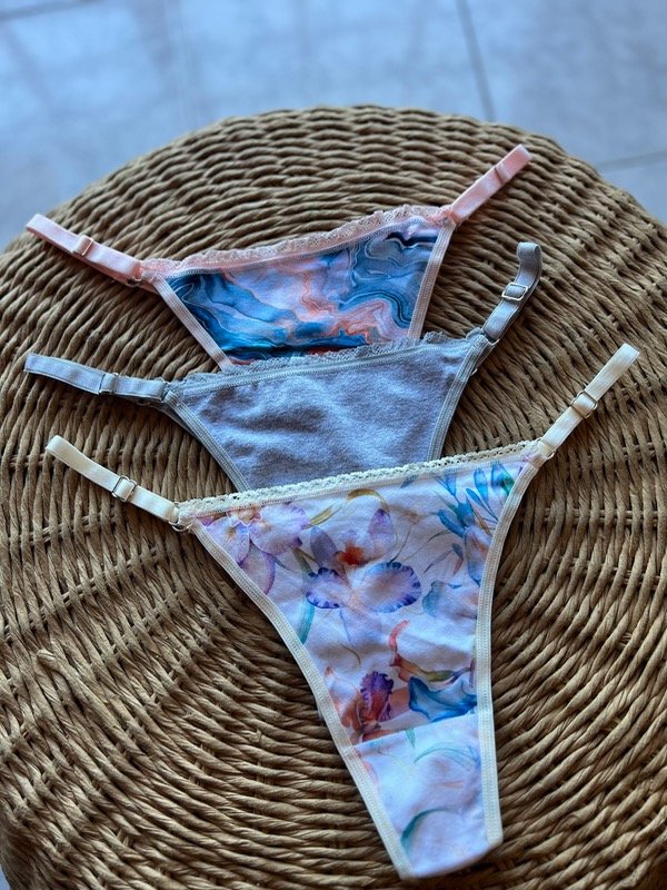 Producto - Pack x 3 colaless regulables de algodón Vintage