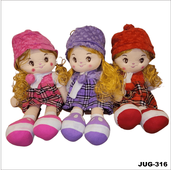 Producto - MUÑECA DE TELA VESTIDO ESCOCÉS