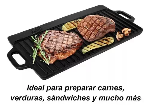 Producto - Plancha Hierro Reversible Grill Rectangular 51 X 23 Cm Mta